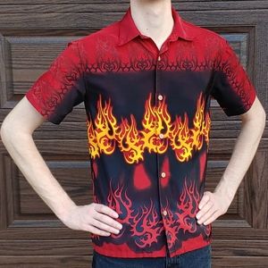 Extreme Gear Island Tropics Fire Button-Up Shirt